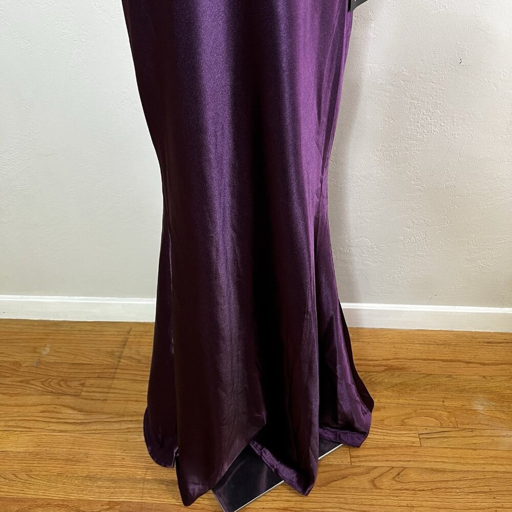 Lulu's Purple Satin Maxi Dress - Picture 3 of 14